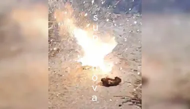 Выжигает все: появилось видео подрыва термобарической части дрона "Шахед"
