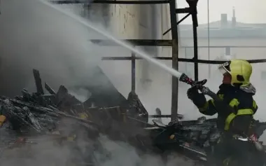 Consequences of enemy attack on Lutsk: the fire at enterprise has already been extinguished. PHOTOS