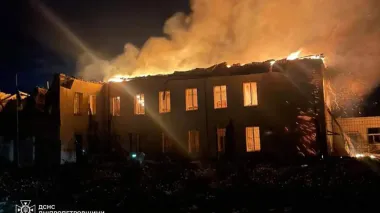 Russian drone attack destroys school in Dnipropetrovsk Oblast