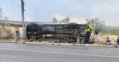 В Одесской области перевернулся автобус с пассажирами