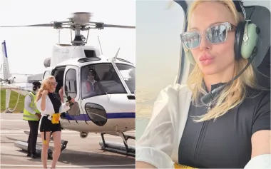 Украинская телеведущая похвасталась пролетом над Дубаем на частном самолете (фото)