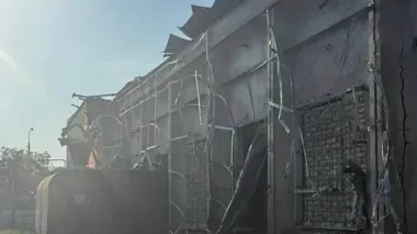 Russians attack Sloviansk, Donetsk Oblast, damaging Nova Poshta branch