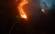 В Харькове после взрывов вспыхнул пожар