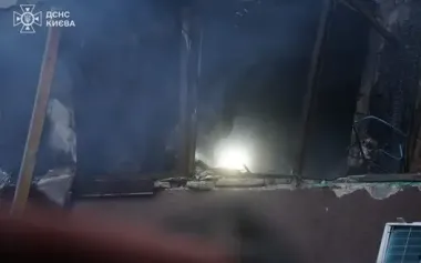 Russia launches combined strike on Kyiv: one dead and several injured, fires in several districts. PHOTO