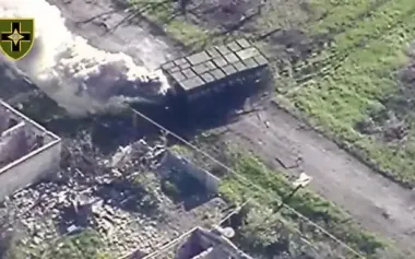 Fighters of 28th SMB show exclusive footage of operations deep behind enemy lines: SP gun and three AFVs destroyed. VIDEO