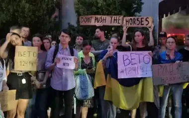 People took to streets in Dnipro to protest against draft law on NABU and SAPO. VIDEO+PHOTOS
