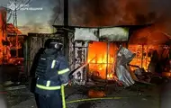 На Харківщині загорівся ринок через атаку дронів