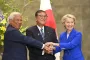 EU and Japan agree to work together to promote free trade and economic security