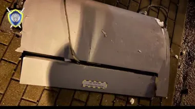 Начиненный тротилом и металлическими шариками: Беларусь обнародовала видео падения БпЛА (видео)