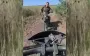 Two Russian motorcycle assault troops collide head‑on on narrow field path. VIDEO