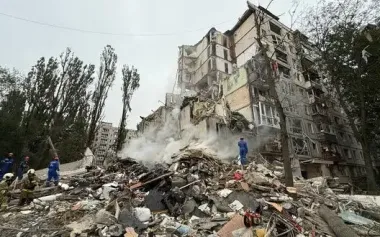 Consequences of a combined strike on Kyiv: one person killed, 27 injured. VIDEO+PHOTOS