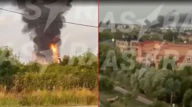 Drones strike oil refinery and military unit in Russia's Krasnodar Krai, fires break out – videos