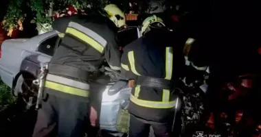На Дніпропетровщині авто врізалося в дерево: одного пасажира деблокували рятувальники