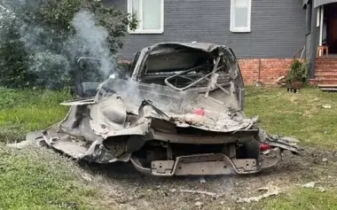 Occupiers attack village in Chernihiv region with drone, injuring woman. PHOTO