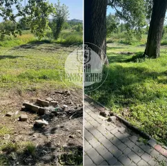 На Волыни в парке разобрали брусчатку, чтобы сделать из нее мангал (фото)