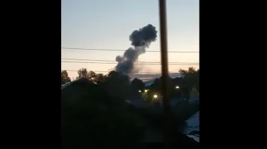 Ukraine's long-range drones strike Russian plant producing missile systems – video