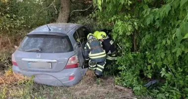 На Кировоградщине легковушка врезалась в дерево: погибшего вытаскивали спасатели