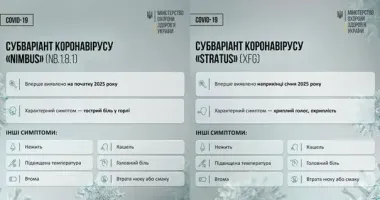 В Украине обнаружили два новых варианта COVID-19: Stratus и Nimbus