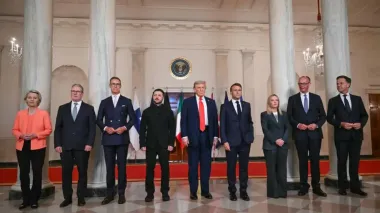 Talks between Trump, Zelenskyy and European leaders begin in US