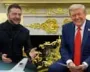 ‘I changed, you did not’: Zelenskyy jokes with reporter over suit – video