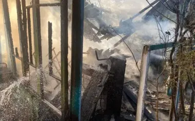 As result of enemy attacks, houses, enterprise, gas pipelines and power lines were damaged in Nikopol district. PHOTOS