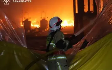 Russian missile strike on Mukachevo: large-scale fire localised, number of victims rises to 16. PHOTOS