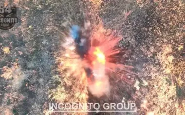 Off with his head: drone takes out occupier hiding in bushes. VIDEO