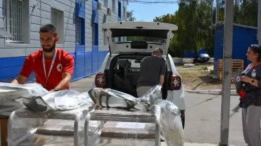 Ukrainian Red Cross Society donates rehabilitation equipment to Zaporizhia Regional Clinical Hospital