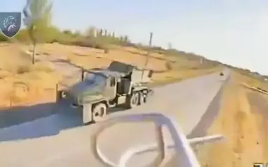 426th Unmanned Systems Battalion strikes Russian Grad launcher in temporarily occupied Kherson region. VIDEO