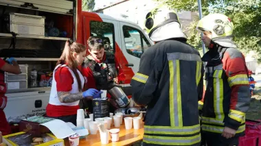 More than 20 Ukrainian Red Cross volunteers involved in eliminating consequences of Russian air attack on Kyiv
