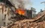 Russians shelled destroyed building of Kherson Regional Military Administration again: fire was extinguished throughout night. PHOTOS