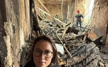 Svyrydenko showed inside of Government building after Russian attack: Fire was extinguished. It is time for our partners to act. PHOTO