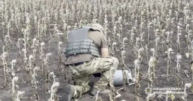 На Дніпропетровщині в полі знищили бойову частину російського дрона