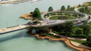У Києві планують побудувати новий пішохідний міст із садом над водою (фото)