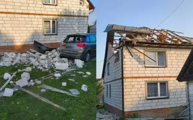 Russian "Shahed" hits house in Poland: no casualties. PHOTO