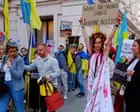 Dozens protest against performance by ‘Putin’s Diva’ at Royal Opera House