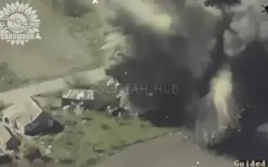 Occupiers’ battalion headquarters goes up in smoke after Ukrainian MiG-29 strike in Zaporizhzhia direction. VIDEO