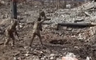 Soldiers use TM-62 anti-tank mines to smoke out occupiers from their hideout in Vovchansk. VIDEO