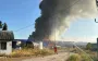 Під Києвом горить склад  логістичного центру через ранкову атаку дронів (фото)