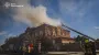 Video captures moment of Russian drone strike on educational facility in Kharkiv: people injured