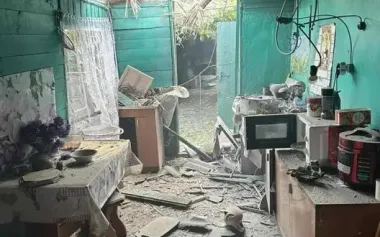 Russians drop drone explosives on Chernihiv region, damaging private house. PHOTOS