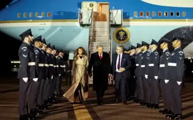 Trump arrived in London on his second state visit. PHOTO