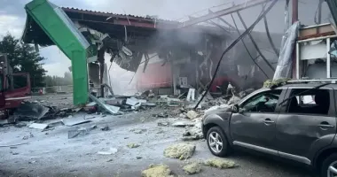 В Полтавской области российский дрон попал в АЗС