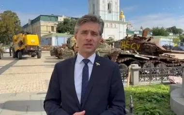 Lithuanian Foreign Minister Budrys visited Kyiv and expressed his support for Ukraine. VIDEO