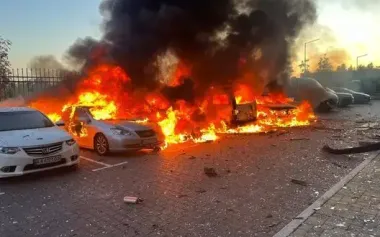 Drones and missiles attacked Kyiv region at night: fires and destruction in three districts. PHOTO