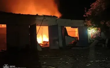 Russian forces launched a massive attack on Mykolaiv with ballistic missiles and "Shahed" drones, targeting industrial infrastructure and causing fires. PHOTOS