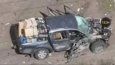 Vehicle carrying soldiers, TV Channel 5 war correspondent detonates magnetic mine near Pokrovsk, all survive