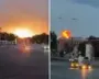 The moment a Russian missile strikes Dnipro in eastern Ukraine – video