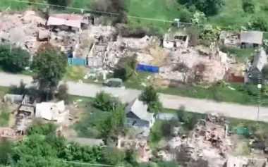 Oleksiivka destroyed by occupiers: footage from drone. VIDEO