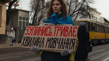 В центре Бучи также будут останавливать движение на минуту молчания